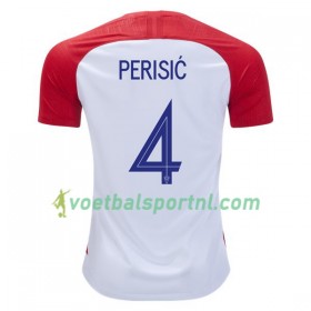 Kroatië Perisic 4 Thuis Shirt WK voetbal 2018